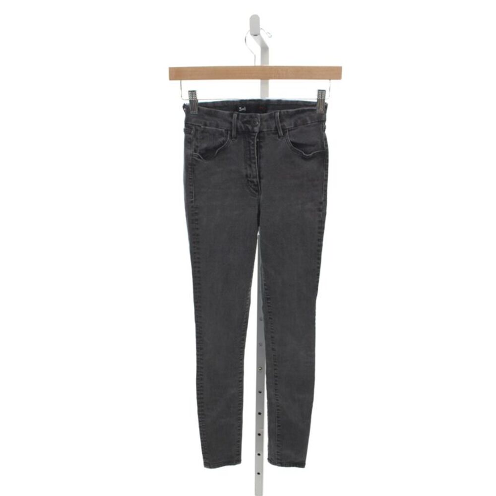 3x1 NYC Womens Skinny Gray Cotton High Rise Jeans Size 23